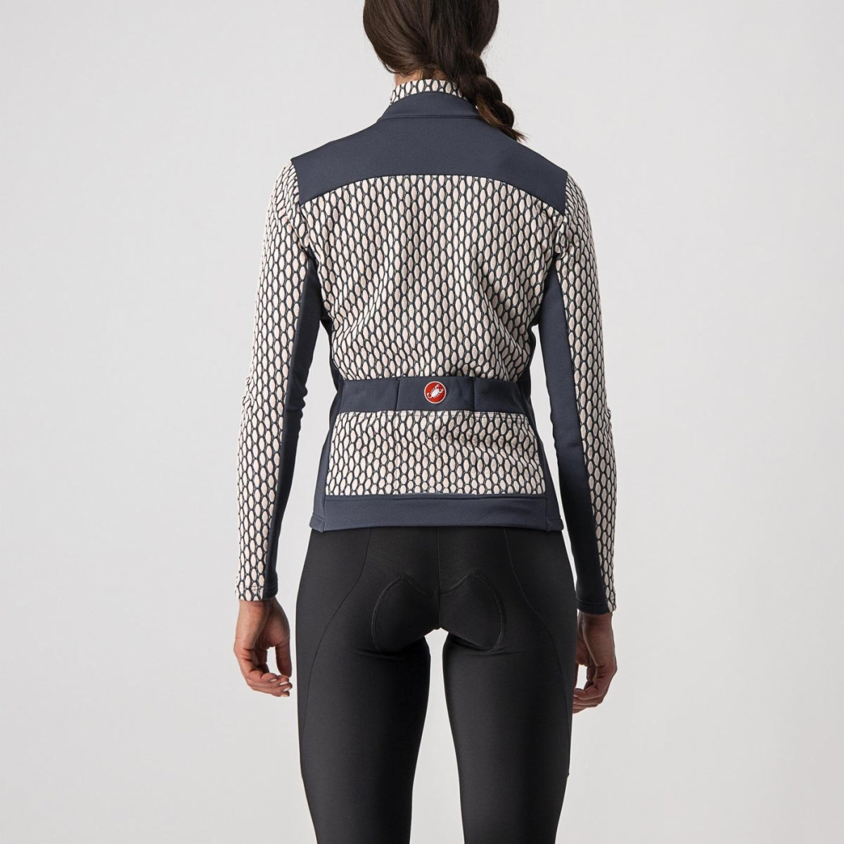 CASTELLI SFIDA 2 JERSEY FZ W SOFT PINK/DARK STEEL BLUE SIZE. L