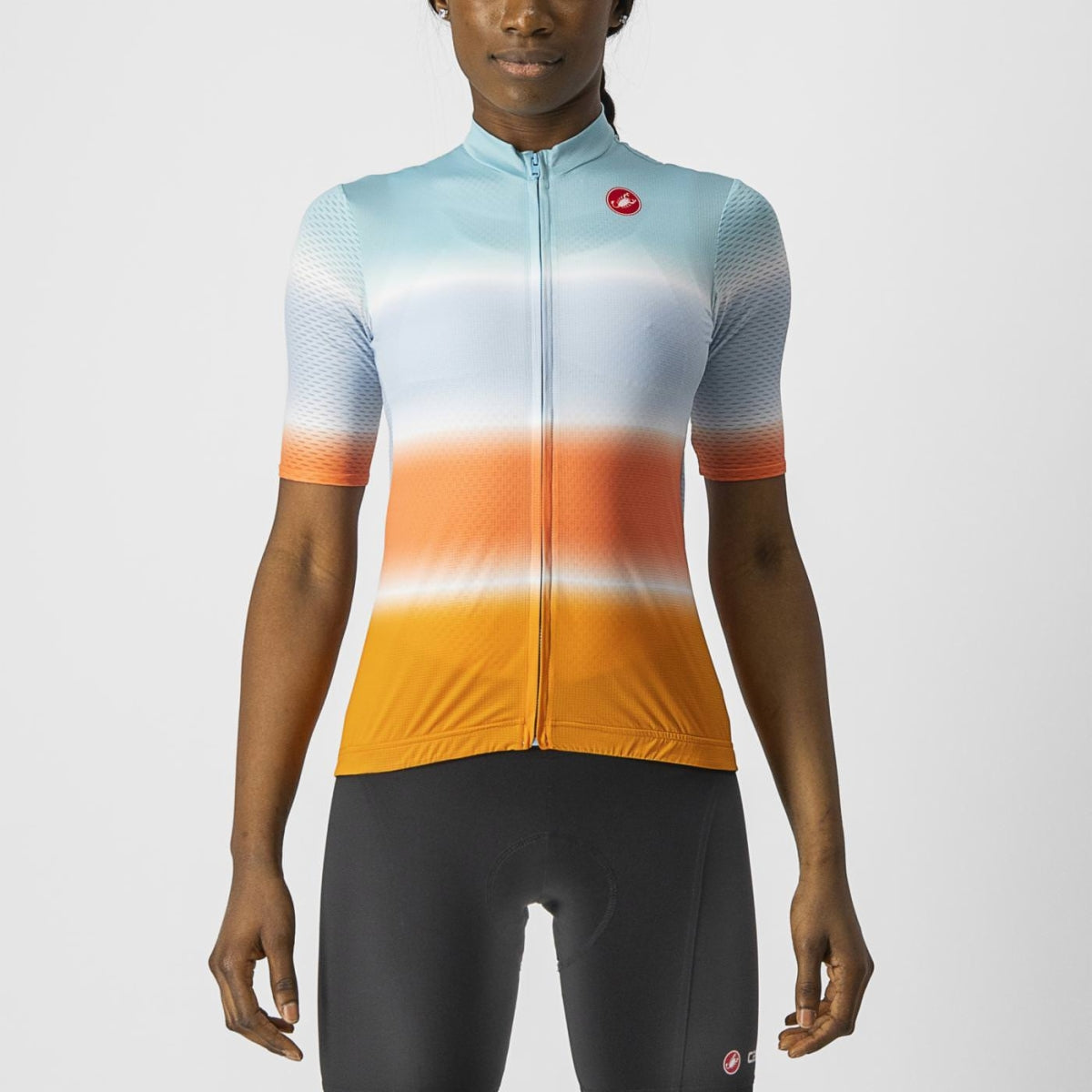 CASTELLI DOLCE JERSEY W LIGHT STEEL BLUE/BORDEAUX SIZE. L