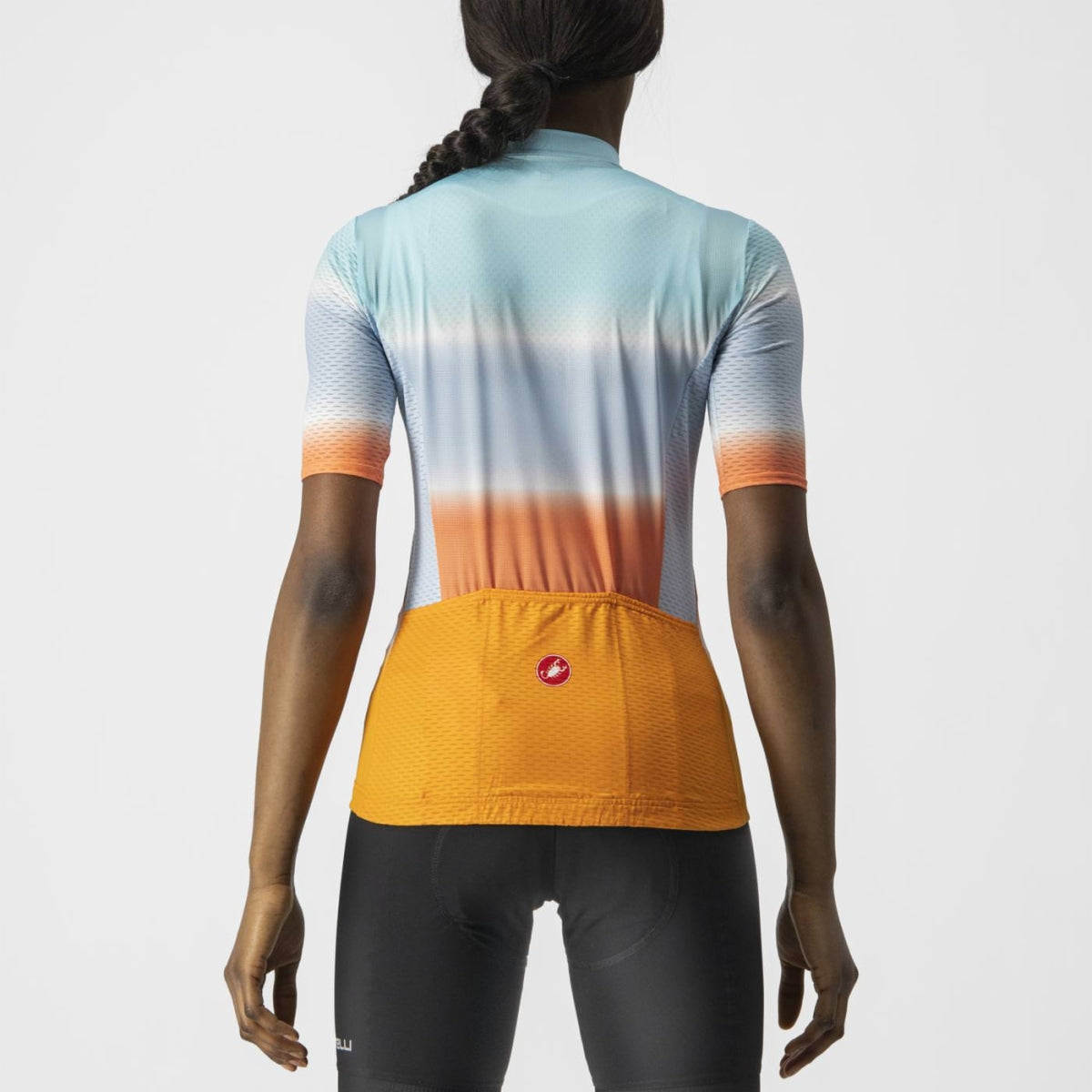 CASTELLI DOLCE JERSEY W LIGHT STEEL BLUE/BORDEAUX SIZE. L