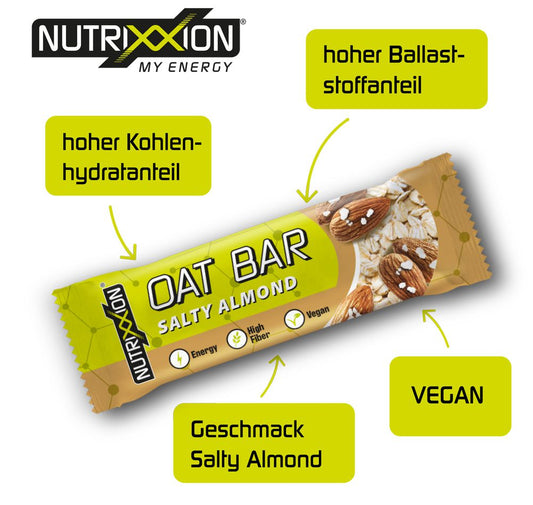 NUTRIXXION ENERGY BAR SALTY ALMOND OAT BAR