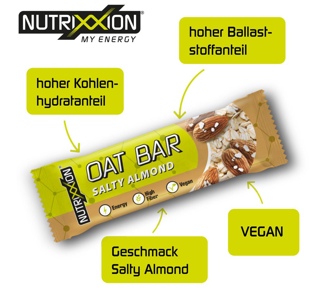 rennrad energieriegel NUTRIXXION ENERGIERIEGEL SALTY ALMOND OAT BAR